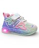 Lil Lollipop Colour Blocked Velcro Closure LED Shoes - White