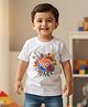 The Magic Wand Knit Holi Theme My First Holi Text Printed Tee - White