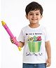 The Magic Wand Knit Holi Theme Half Sleeves Do Me A Favour Lets Play Holi Text Printed Tee - White
