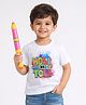 The Magic Wand Knit Holi Theme Half Sleeves Holi Ki Toli Text Printed Tee - White