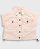 Tiny Girl Woven Sleeveless Solid Shirt - Peach
