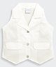 Tiny Girl Woven Sleeveless Solid Shirt - White