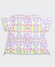 Tiny Girl Woven Half Sleeves Abstract Printed Top - Purple