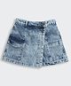 Tiny Girl Cotton Woven Washed Skort - Blue