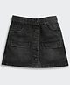 Tiny Girl Cotton Woven Solid Skirt - Black