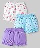 Pine Kids Cotton Lycra Knit Hearts Printed Bloomers Pack Of 3 ( Colour May Vary )