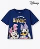 Pine Kids Disney Cotton Knit Half Sleeves T-Shirt With Minnie Mouse & Friends Graphic - Navy Blue
