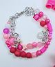 Kamule Beads Embellished Bracelet - Neon Pink
