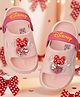 Yellow Bee Disney Mickey Mouse & Friends Featuring Minnie Mouse Applique Detailed Slingback Sandals - Pink