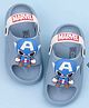 Yellow Bee Marvel Avengers Featuring Captain America Applique Detailed Slingback Sandals - Blue