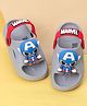 Yellow Bee Marvel Avengers Featuring Captain America Applique Detailed Slingback Sandals - Grey