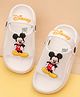 Yellow Bee Disney Mickey & Friends Featuring Character Applique Detailed Slingback Sandals - White