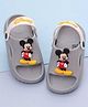 Yellow Bee Disney Mickey & Friends Featuring Character Applique Detailed Slingback Sandals - Grey