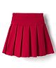 CrayonFlakes Knit Solid Pleated Skirt - Red