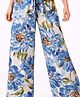 CrayonFlakes Rayon Woven Floral Printed Palazzo - Off White