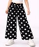 CrayonFlakes Rayon Woven Polka Dots Printed Palazzo - Black