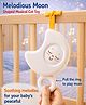 Babyhug Melodious White Moon Musical Cot Toy for Newborns and Toddlers, Battery-Free, Soft ABS Material, Soothing Melodies, Safe and BIS Certified for Infant Use