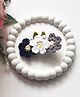 Bobbles & Scallops Crochet Floral Applique Detailed Hair Clip - Black