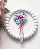 Bobbles & Scallops Colour Blocked Crochet Heart Applique Detailed Alligator Hair Clip - Blue