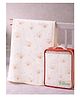 Little Surprise Box, Berry Wooland Theme Soft Quilted Cotton Winter Wrapper with Hood for Newborn & Infants with Free storage Pouch - Cream