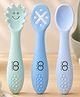 One And Only 3-in-1 Silicone Baby Feeding Spoon Set |Twist, Mash & Scoop Design, Easy Grip Ergonomic Handle, Soft on Gums, Non-Sticky, BPA Free Food Grade Silicone for Feeding & Self-Feeding