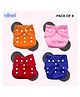 Bubzii Free Size Reusable Cloth Diaper With Inserts & Contrast Flap Pack of 4 Free Size Padded Diaper for babies 3 month TO 3 Years Freesize