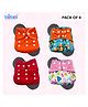 Bubzii Free Size Reusable Cloth Diaper With Inserts & Contrast Flap Pack of 4 Free Size Padded Diaper for babies 3 month TO 3 Years Freesize