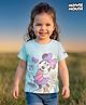 Babyoye Disney Single Jersey Knit Half Sleeves T-Shirt with Minnie Mouse Graphic & Badge Detailing - Mint