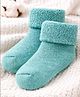 Flaunt Chic Woollen Blend Knit Solid Winter Socks - Green