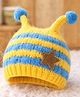 Flaunt Chic Woollen Blend Knit Striped Cap - Yellow - Circumference - 42 Cm