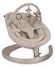 Nuna Leaf Grow Baby Bouncer Rock Solid Base with Motion Lock  3 Ergonomic Recline Positions - Beige