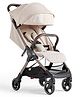 Silver Cross Clic Cabin Friendly Stroller With One Hand Fold, Flat Reclining Seat, Includes Rain Cover, 2 Years Warranty Pram - Almond