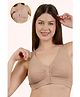 Zelena 92% Modal 8% Elastane Knitted Solid Non Padded  Maternity  Bra  With Front Open Nursing Access - Brown