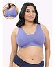 Zelena 92% Modal 8% Elastane Knit Solid Maternity Bra With Front Open Nursing Access - Royal Blue