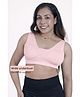 Zelena 92% Modal 8% Elastane Knitted Solid Nursing Feeding Thin Padded Bra - Light Pink