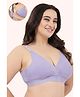 Zelena 95% Cotton 5% Spandex Knit Solid Maternity Bra - Lavender