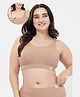 Zelena 95% Cotton 5% Spandex Knit Solid Non Padded Maternity Bra With Front Open Nursing Access - Skin
