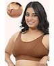 Zelena 95% Cotton 5% Spandex Knit Solid Maternity Bra With Front Open Nursing Access - Skin