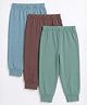 Cocoon Care Bamboo Knit Pack Of 3 Solid Joggers - Multi Colour