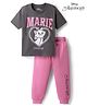 Bonfino Disney Single Jersey Knit Half Sleeves T-Shirt & Pyjama Night Suit With Marie Graphics - Multicolor