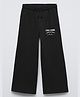 ALAN JONES Cotton Blend Knit New York Text Printed Track Pants With Slit Pocket - Black