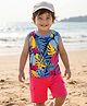 Babyhug Single Jersey Knit Sleeveless Striped T-Shirt & Shorts Set - Multicolor
