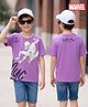 Honeyhap Marvel Single Jersey Knit T-Shirt Half Sleeve Round Neck Spider-Man Glow in the Dark Graphic Lavender 9-10 Years