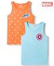 Honeyhap Marvel Cotton Lycra Knit Sleeveless Vests With Avengers Graphic Pack of 2 - Multicolor