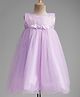 Babyhug Mesh Woven Sleeveless Party Dress With Floral Corsage & Sequin Detailing - Lavender