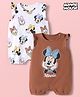 Babyoye Disney Interlock Knit Frill Sleeves Rompers with Minnie Mouse Graphic Pack of 2 - Multicolor