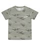 CHILINS Cotton Knit Half Sleeves Camouflaged  Printed Tee - Grey