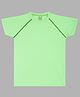 CHILINS Knit Half Sleeves Solid  Tee - Green