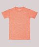 CHILINS Knit Half Sleeves Solid Tee - Orange