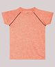 CHILINS Knit Half Sleeves Solid Tee - Orange